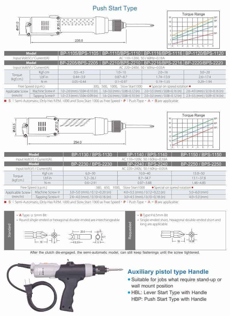 BP / BPS Electric Screwdriver 5 bp bps electric screwdriver